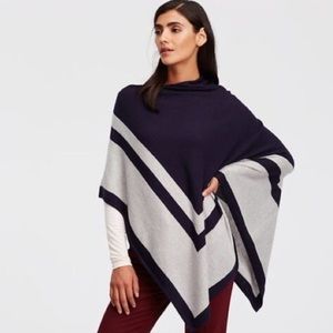 Ann Taylor colorblock luxe poncho